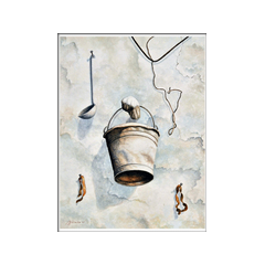 Muro con secchio - acquerello 36x48 cm.