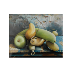 Zucche estive - olio su tela 60x50 cm.