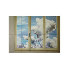 Finestra Sul Cielo (nostalgia) - olio su tela 200x139 cm.