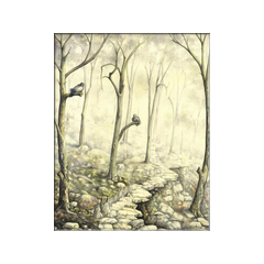 Il bosco - matite colorate su carta 40x50 cm.