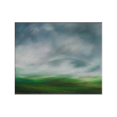 Nuvole basse in alta montagna - olio su tela 24x30 cm.