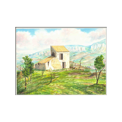Paesaggio - acquerello su carta 48x36 cm.